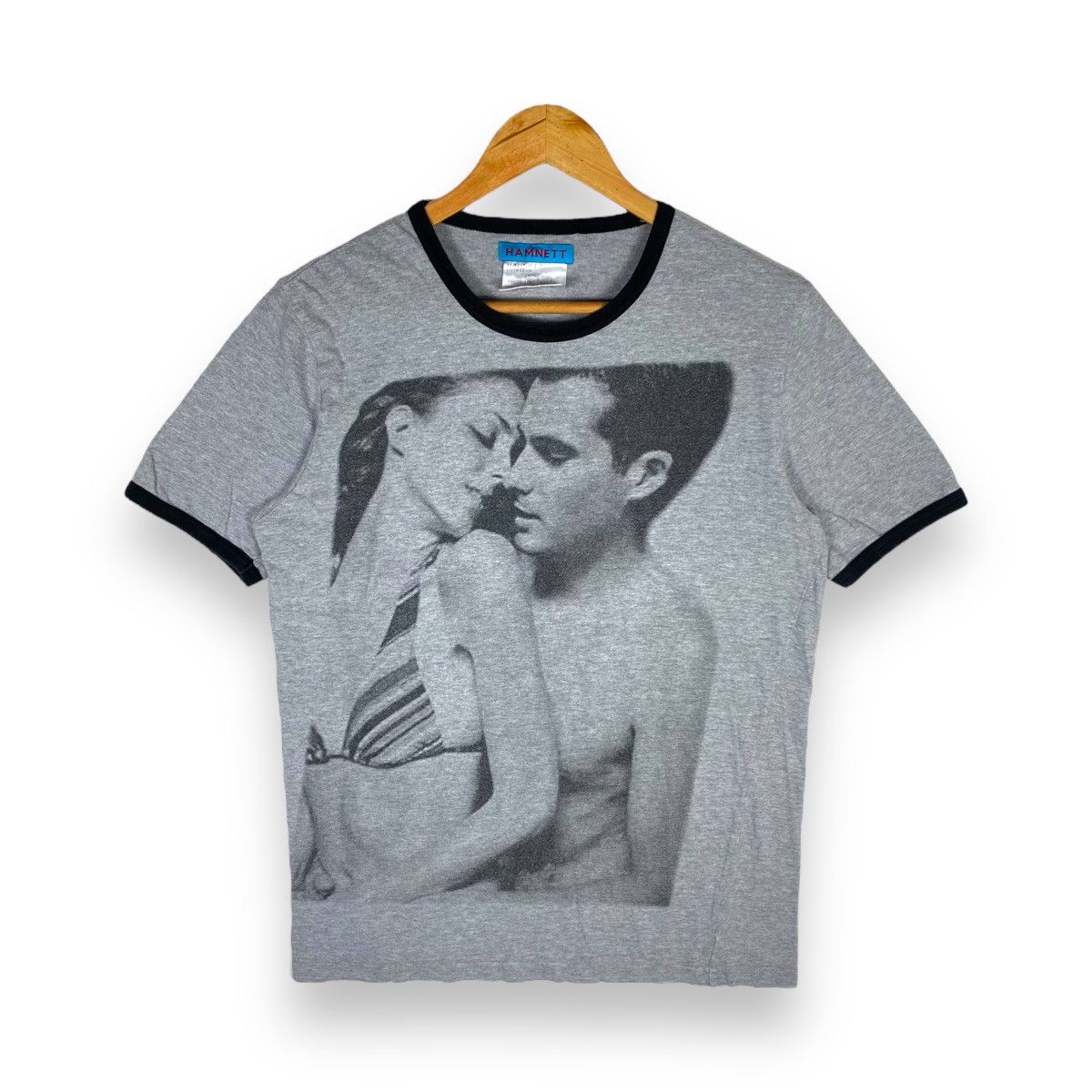 image of Katharine Hamnett London Vintage 90's Hamnett Cut & Sewn Bruce Weber Fotofolio Tee in Grey (Size La
