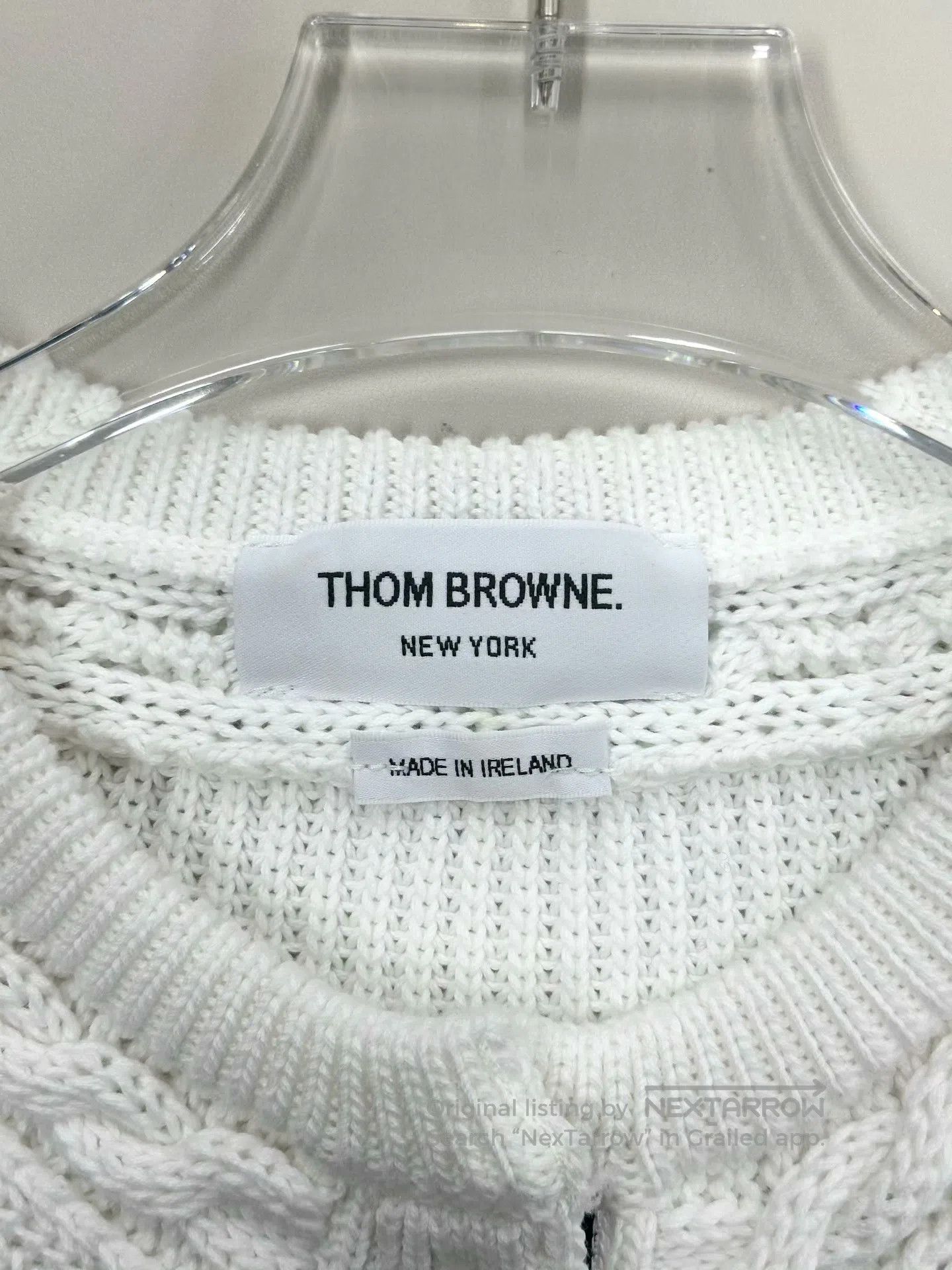 Thom Browne Thom Browne White Classic Four-Stripe Single Breasted Knit Size XS / US 0-2 / IT 36-38 - 3 Thumbnail