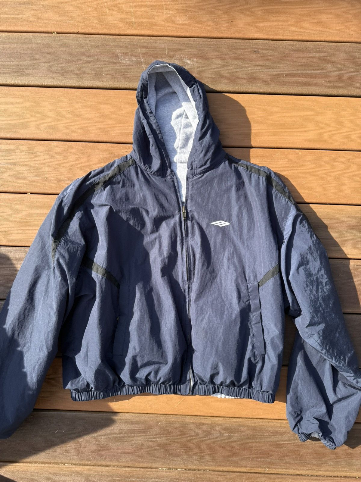 Balenciaga Balenciaga Reversible 3B jacket navy/grey size medium Size US M / EU 48-50 / 2 - 1 Thumbnail