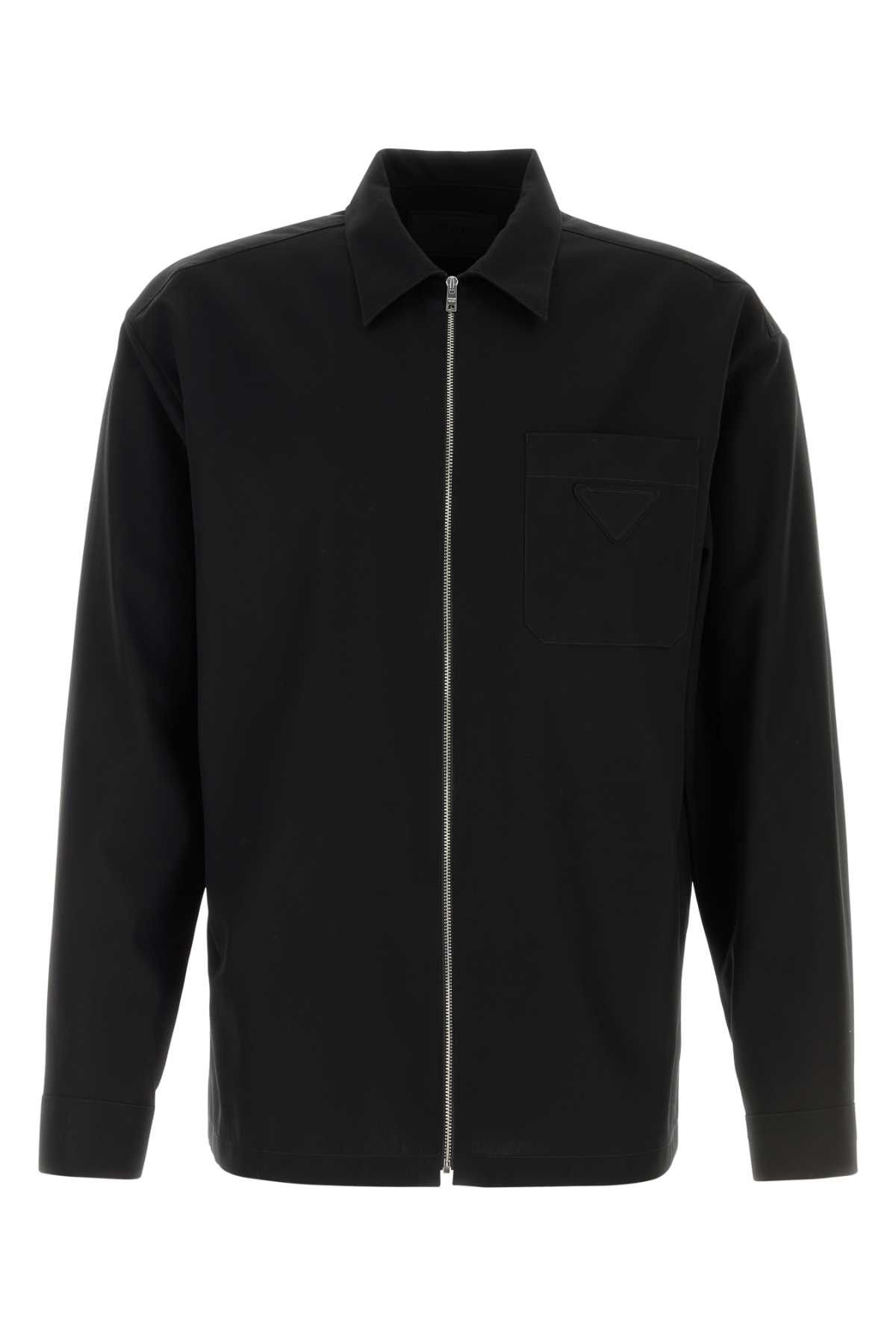 Prada Black Cotton Shirt Size US L / EU 52-54 / 3 - 1 Thumbnail