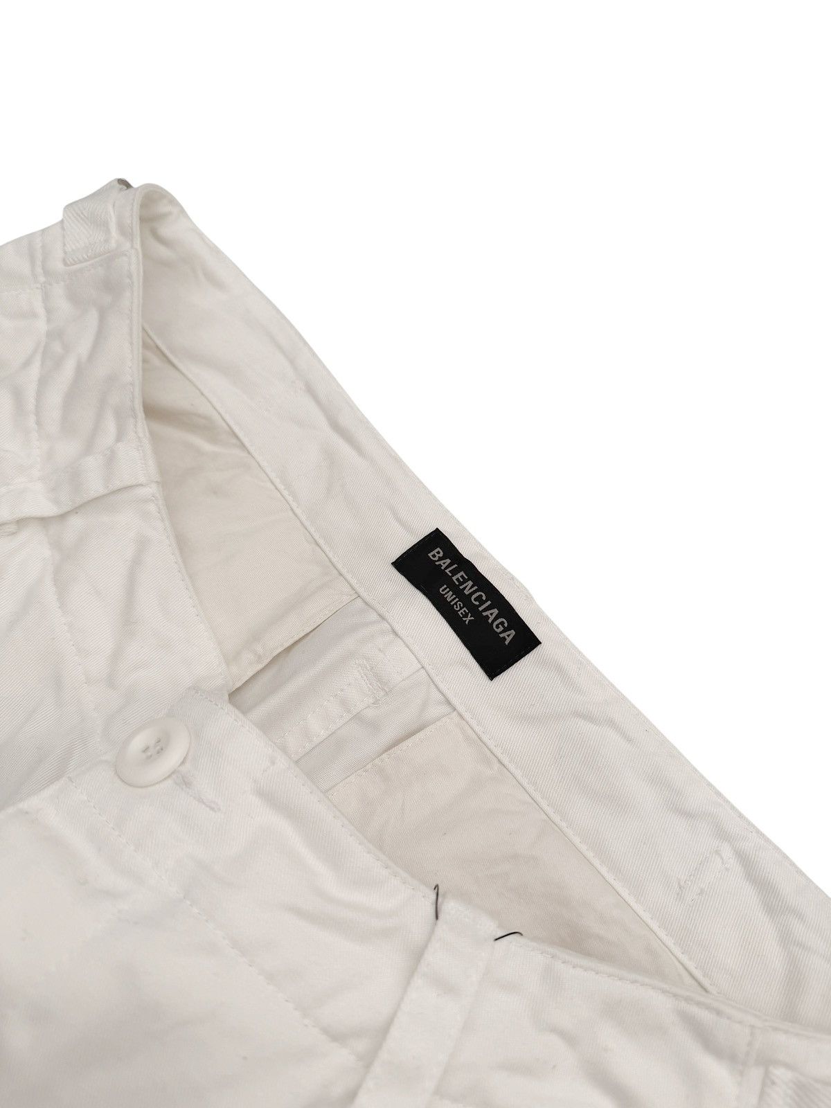 Balenciaga 2022 Heavy Kick Cargo Pants White Baggy Size US 32 / EU 48 - 4 Thumbnail