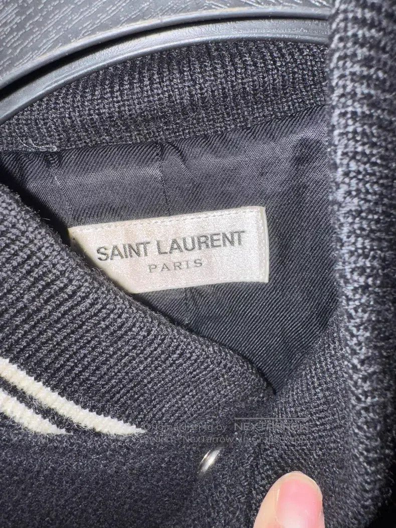 Saint Laurent Paris Saint Laurent Paris Black and White Leather Trim Wool Base Size US M / EU 48-50 / 2 - 4 Thumbnail
