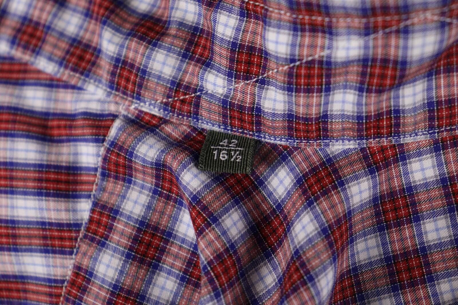 Mazzarelli Mazzarelli Green Stone Check Button Down Shirt Size 42 / 16 Size US M / EU 48-50 / 2 - 11 Thumbnail