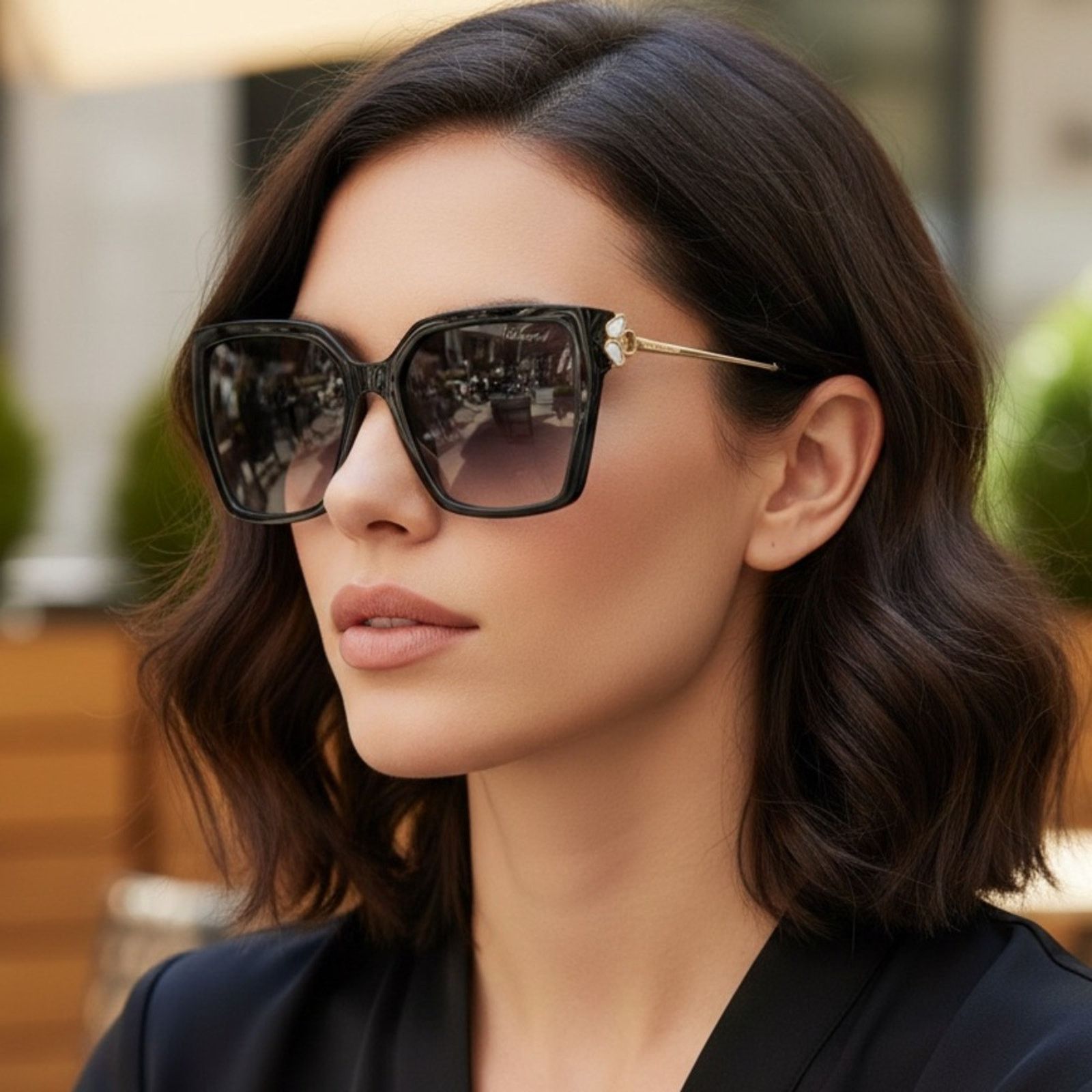 Chopard New! Chopard SCH371V 0700 Black Women Sunglasses, Authentic Size ONE SIZE - 2 Thumbnail