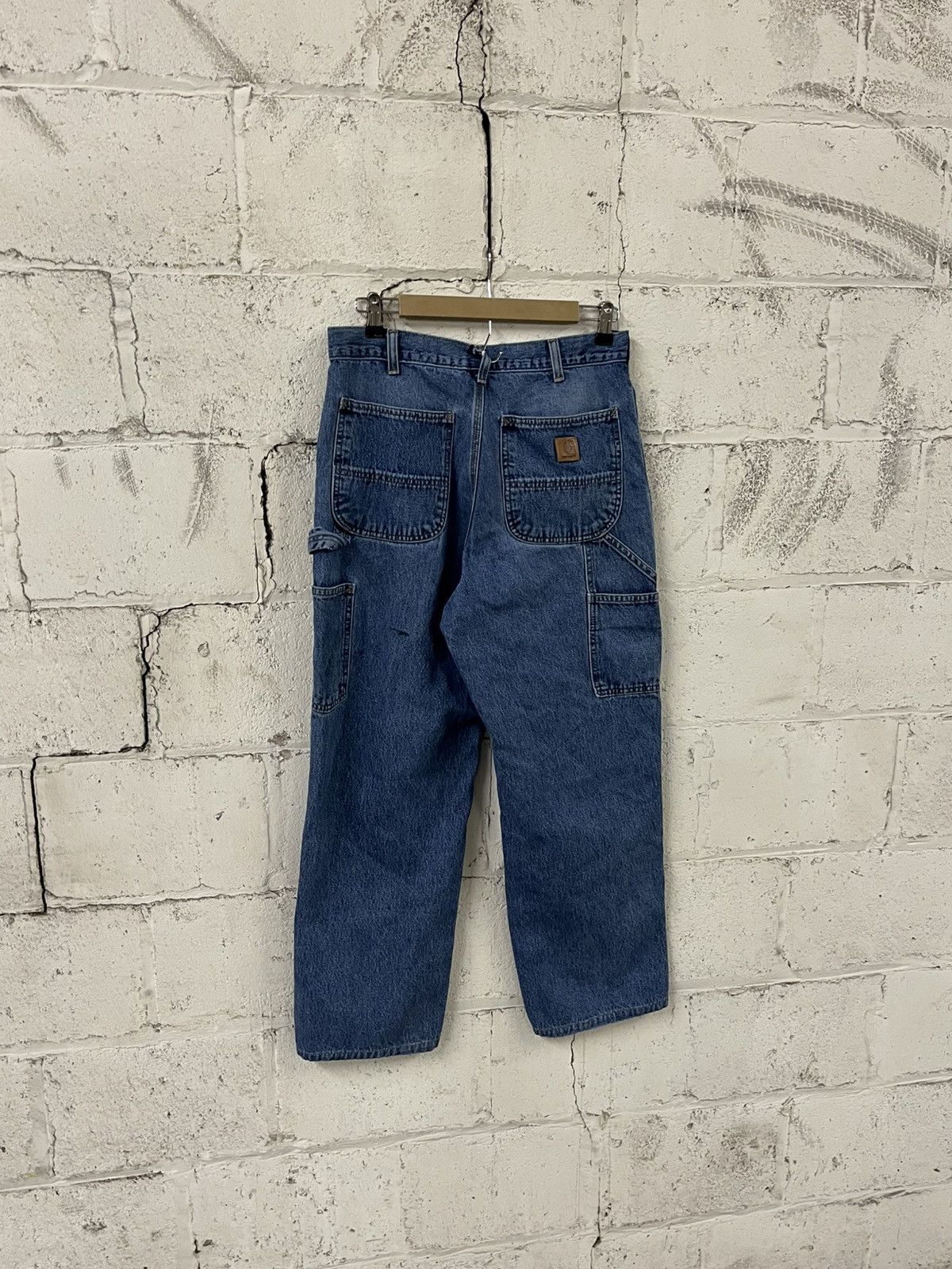Carhartt Carhartt carpanter cargo denim pants baggy faded workwear Size US 30 / EU 46 - 1 Thumbnail