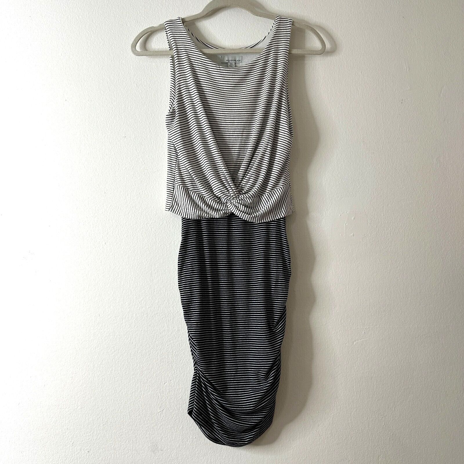 Other Allison Joy Kit Stripe Twist Front Ruche Knit Dress Dress XS Size XS / US 0-2 / IT 36-38 - 1 Thumbnail