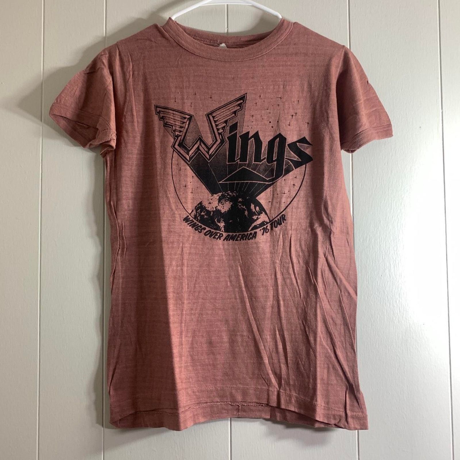 Vintage 1976 WINGS Paul McCartney Wings Over America tee shirt M Size US M / EU 48-50 / 2 - 2 Thumbnail