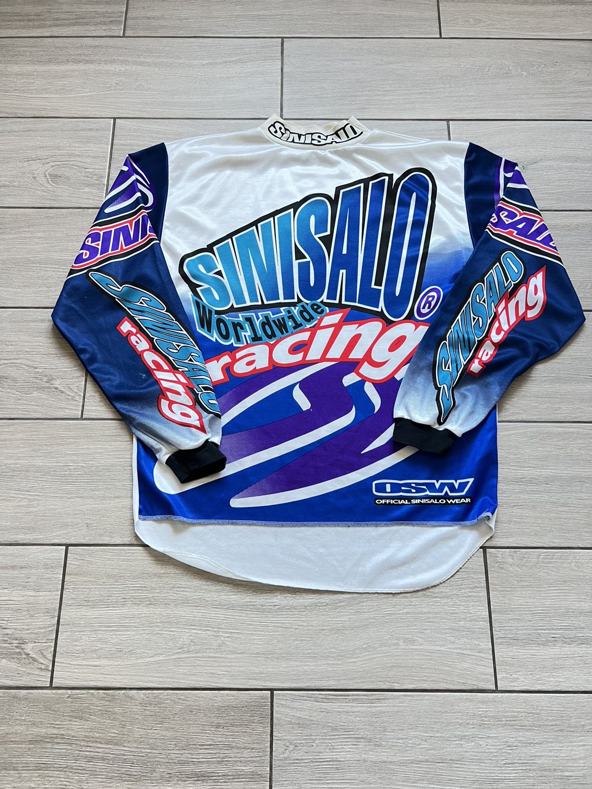 Other 1989 Vintage Sinisalo Worldwide Racing Motocross Jersey Size US XL / EU 56 / 4 - 11 Thumbnail