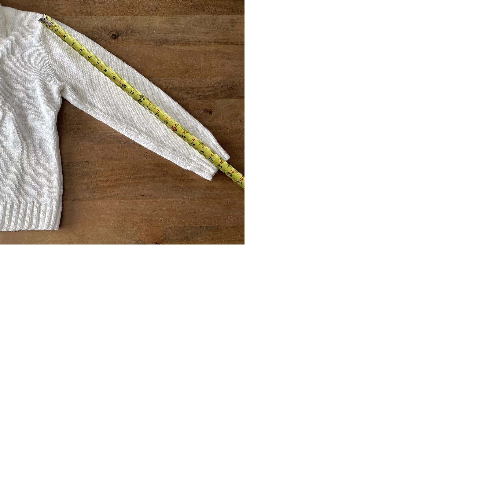 Talbots VINTAGE Talbots Cardigan Sweater Womens Large Cropped Heavyweight 90s Y2K White Cotton Knit Button Short Sleeve? Size L / US 10 / IT 46 - 9 Thumbnail