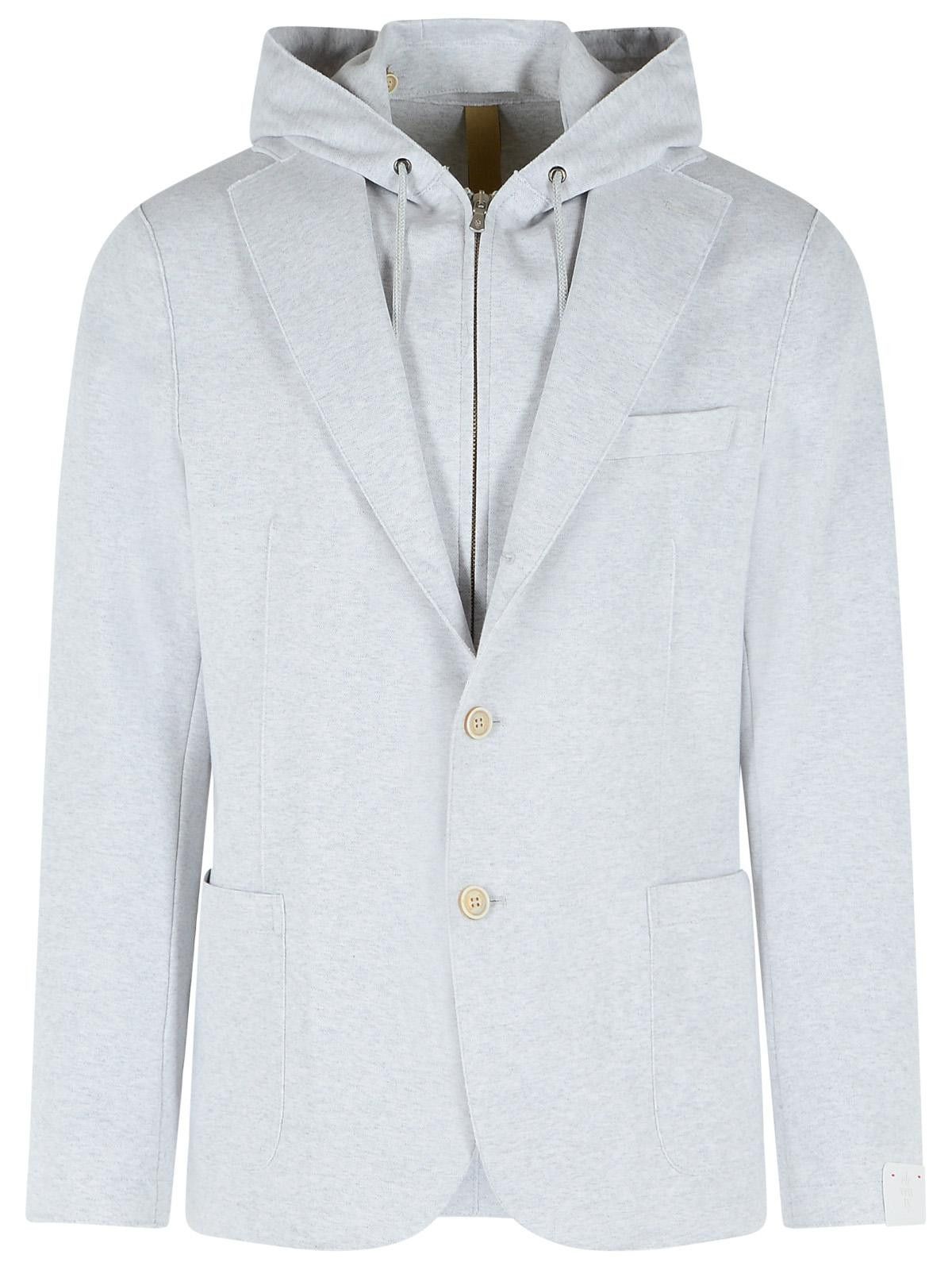 Eleventy ELEVENTY Grey Cotton Blend Blazer Size US XL / EU 56 / 4 - 1 Thumbnail