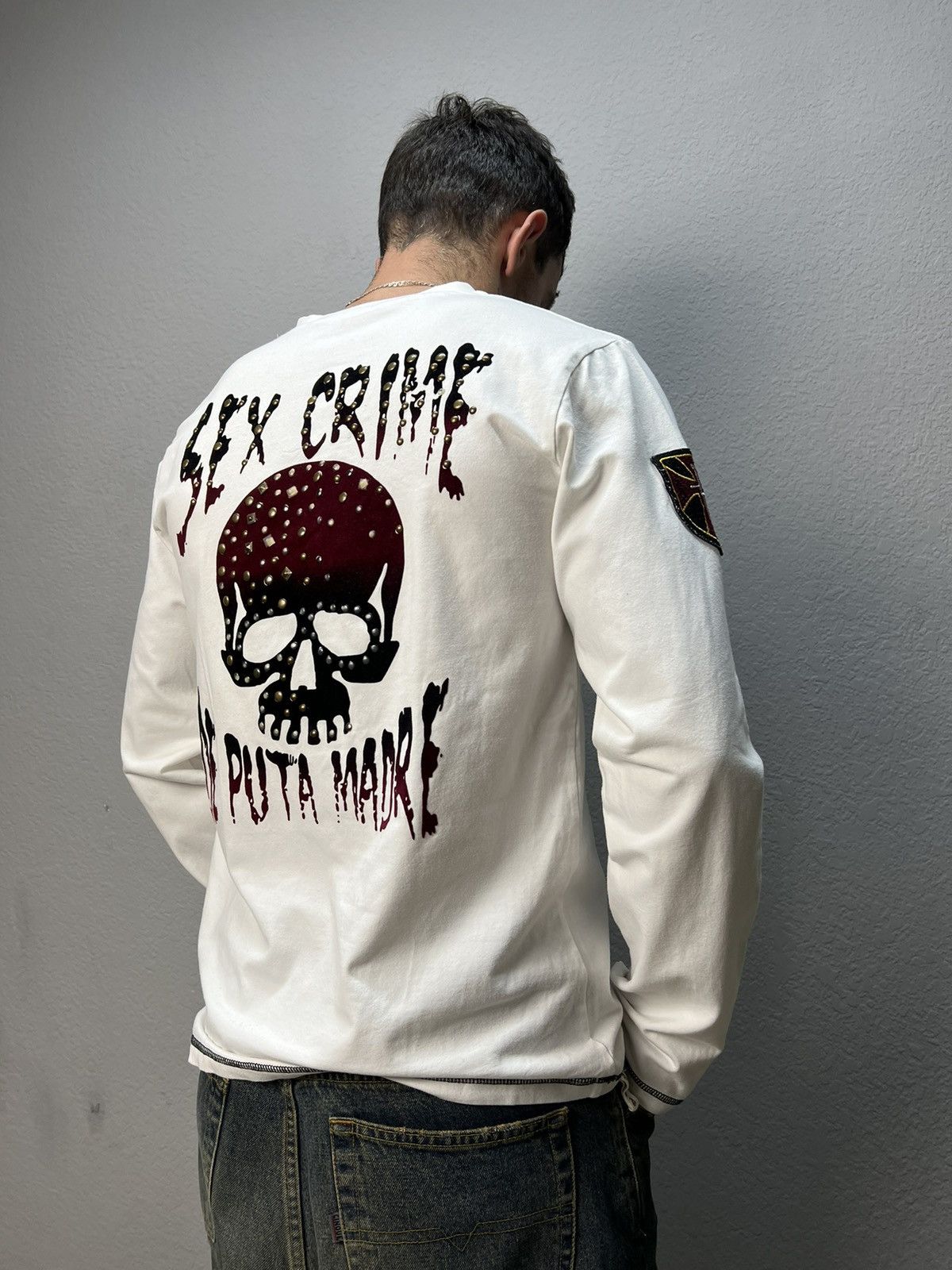 Ed Hardy × Hysteric Glamour × If Six Was Nine Japan RHINESTONES If Six Was Nine Style SKULL LONGSLEEVE Size US M / EU 48-50 / 2 - 5 Thumbnail