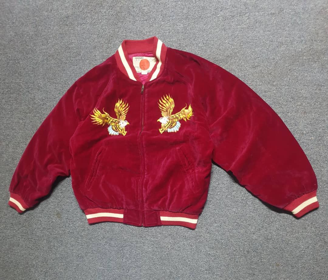 Japanese Brand 💥Vintage Eagle yokosuka acantara sukajan souvenir jacket Size US M / EU 48-50 / 2 - 6 Thumbnail