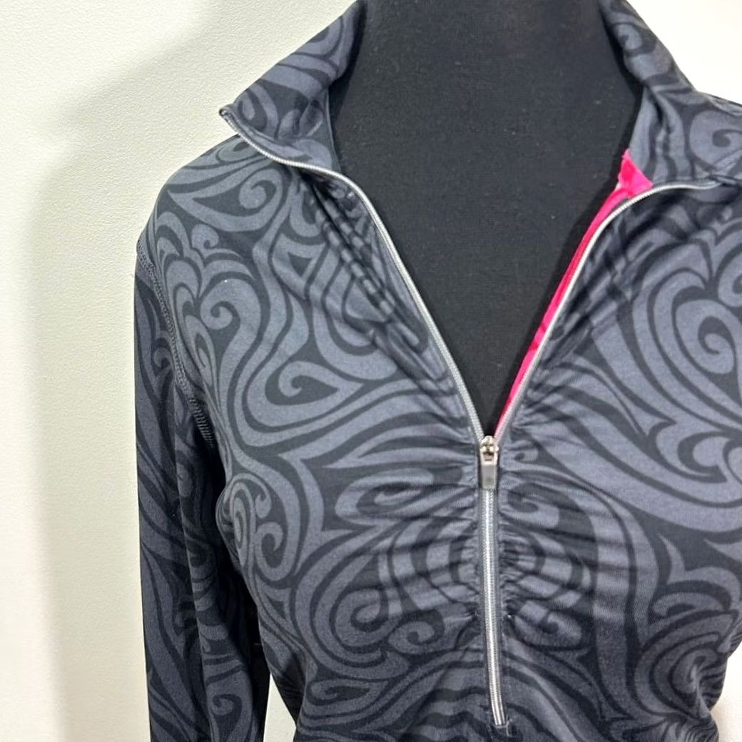 Athleta Athleta Half-Zip Pullover Swirl Pattern Performance Running Top Womens Small Size S / US 4 / IT 40 - 3 Thumbnail