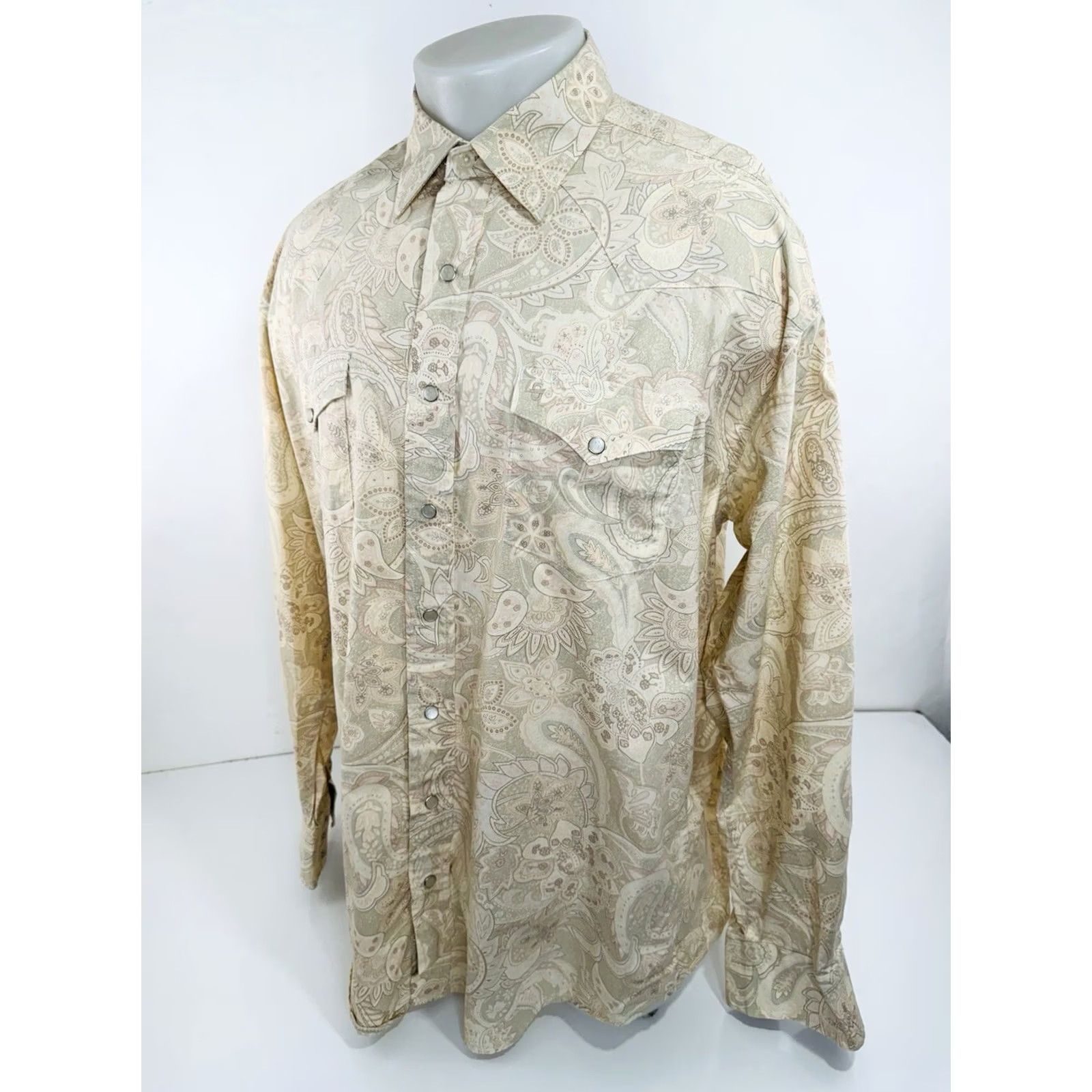 Stetson STETSON Paisley Pearl Snap Western Mens XL Shirt Size US XL / EU 56 / 4 - 3 Thumbnail
