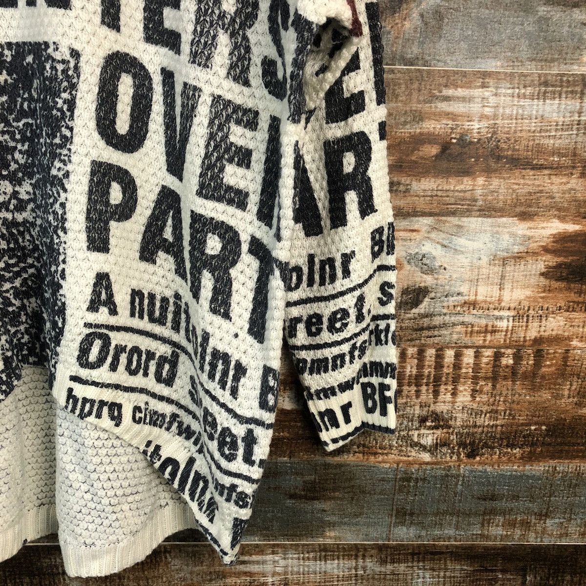 Homespun Knitwear × Japanese Brand Japan vintage White Full Print Knitwear #A1696 Size L / US 10 / IT 46 - 8 Thumbnail
