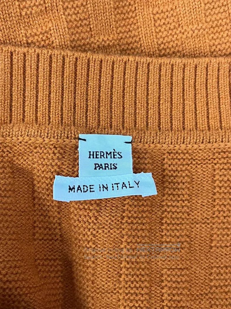 Hermes Hermes Orange H Printed Short Sleeve Knit Top Size XS / US 0-2 / IT 36-38 - 4 Thumbnail