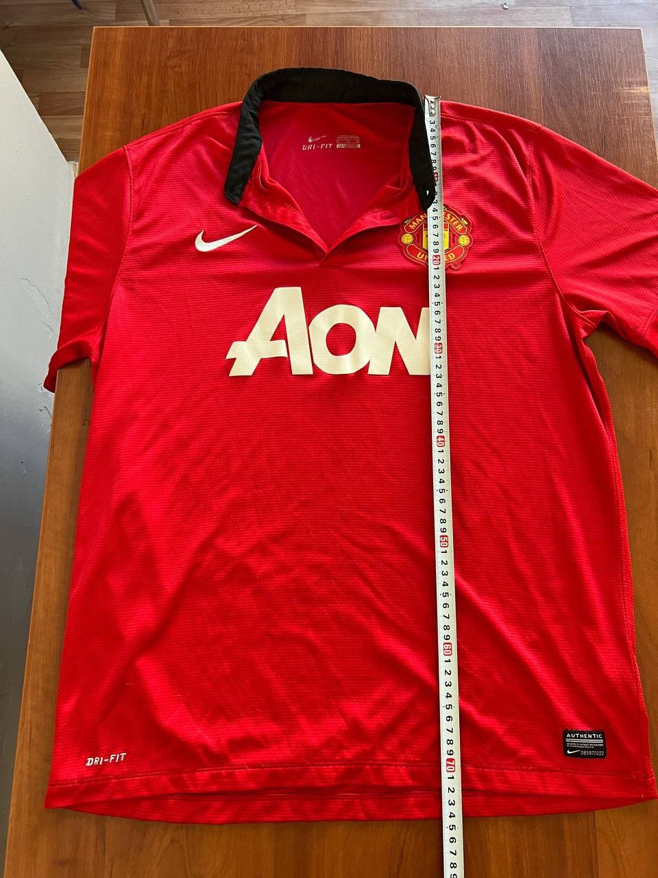 Nike 2013/14 MANCHESTER UNITED HOME SOCCER FOOTBALL JERSEY SHIRT Size US XL / EU 56 / 4 - 17 Thumbnail