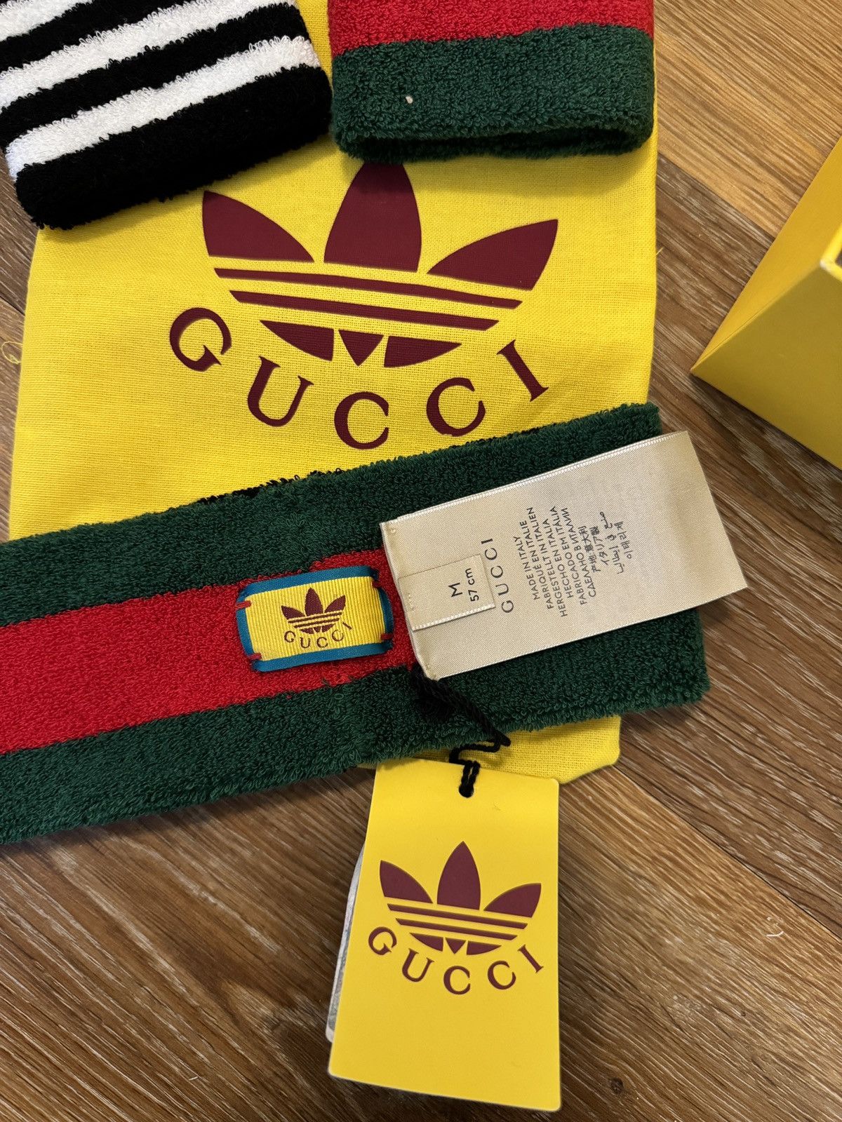 Adidas RARE Gucci adidas headband wristband set (tennis,basketball) Size ONE SIZE - 4 Thumbnail