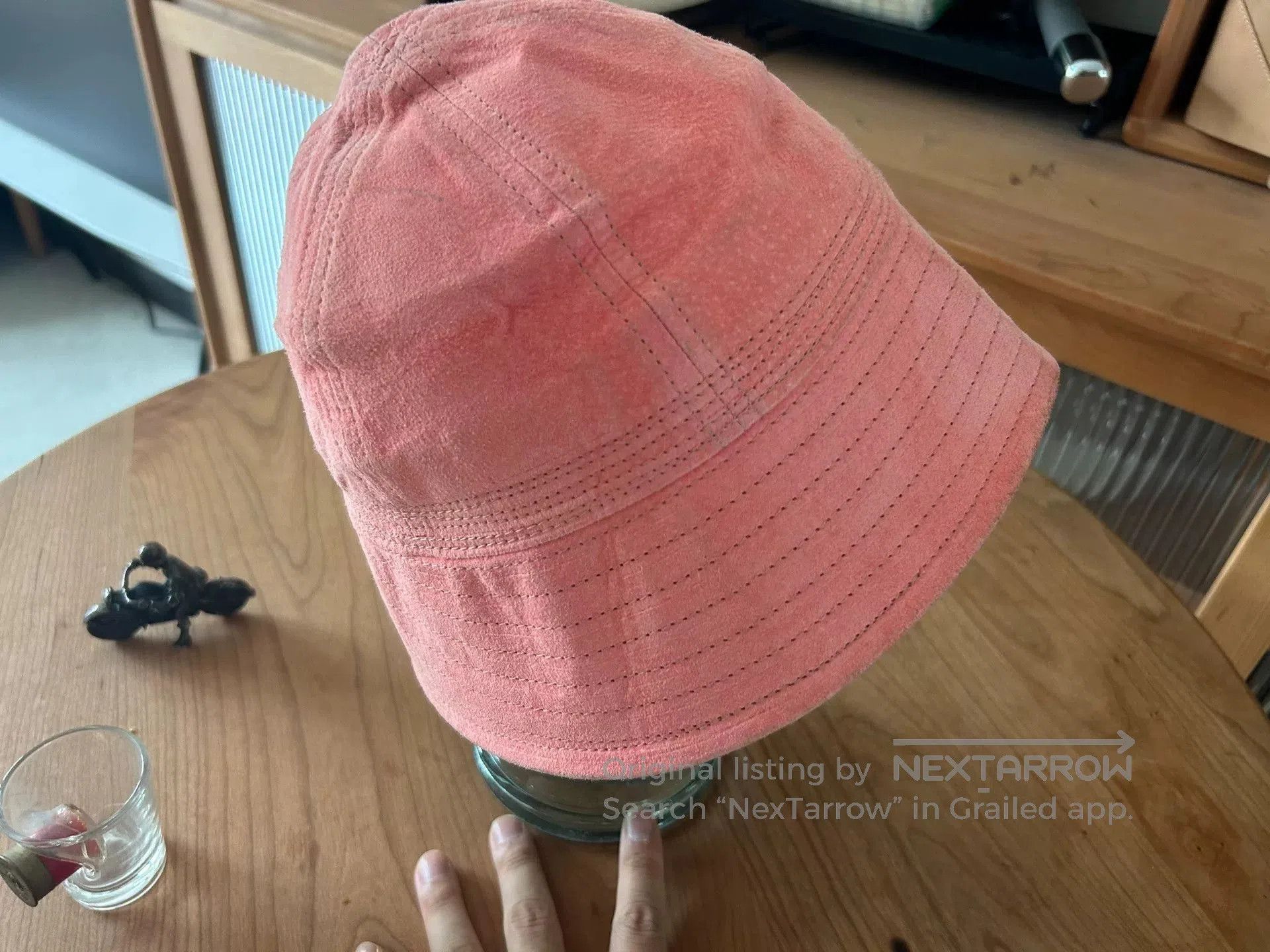 Hender Scheme pink suede bucket hat for all genders. Size ONE SIZE - 6 Thumbnail