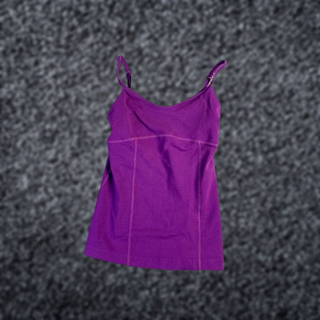 Lululemon Lululemon Tank Womens 6 Fuchsia Purple Spaghetti Strap Athletic Sports Bra Shirt Womens 6 Purple Tank Size ONE SIZE - 1 Thumbnail
