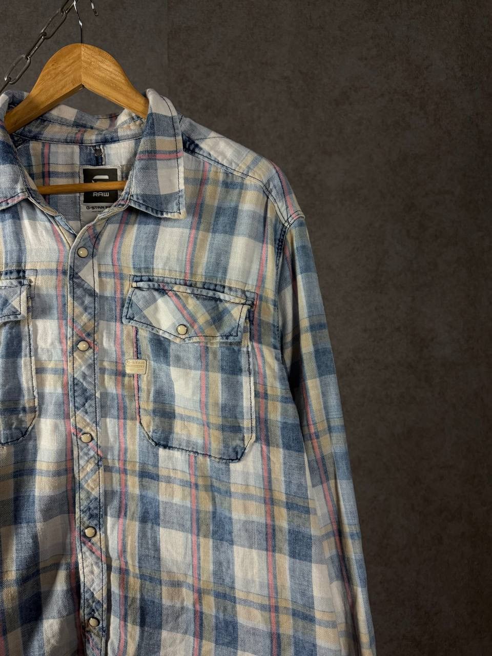 G-Star G Star Raw designer double pocket checkered shirt Size US XXL / EU 58 / 5 - 2 Thumbnail