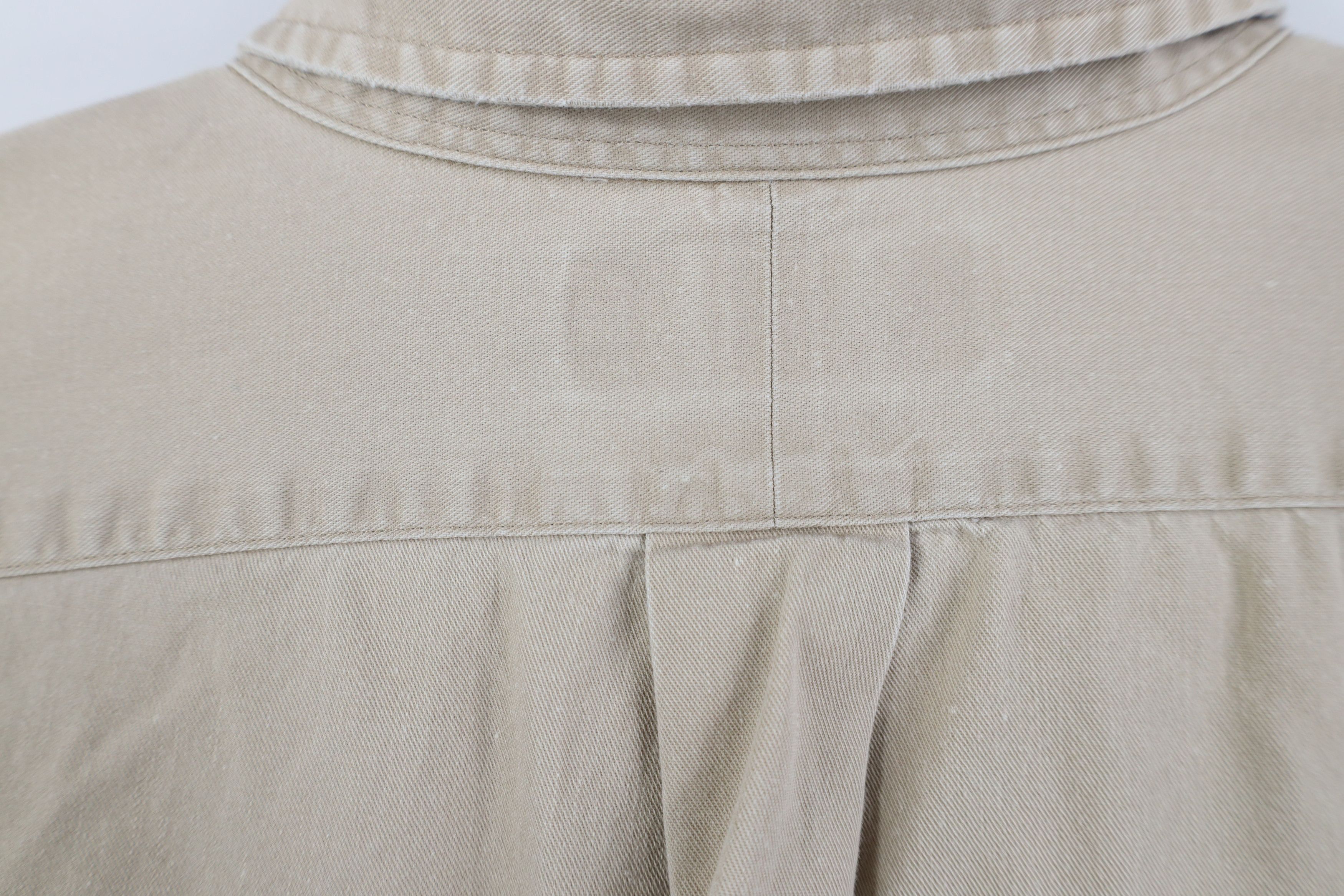Polo Ralph Lauren Vintage 90s Ralph Lauren Collared Button Down Shirt Beige Size US XL / EU 56 / 4 - 11 Thumbnail