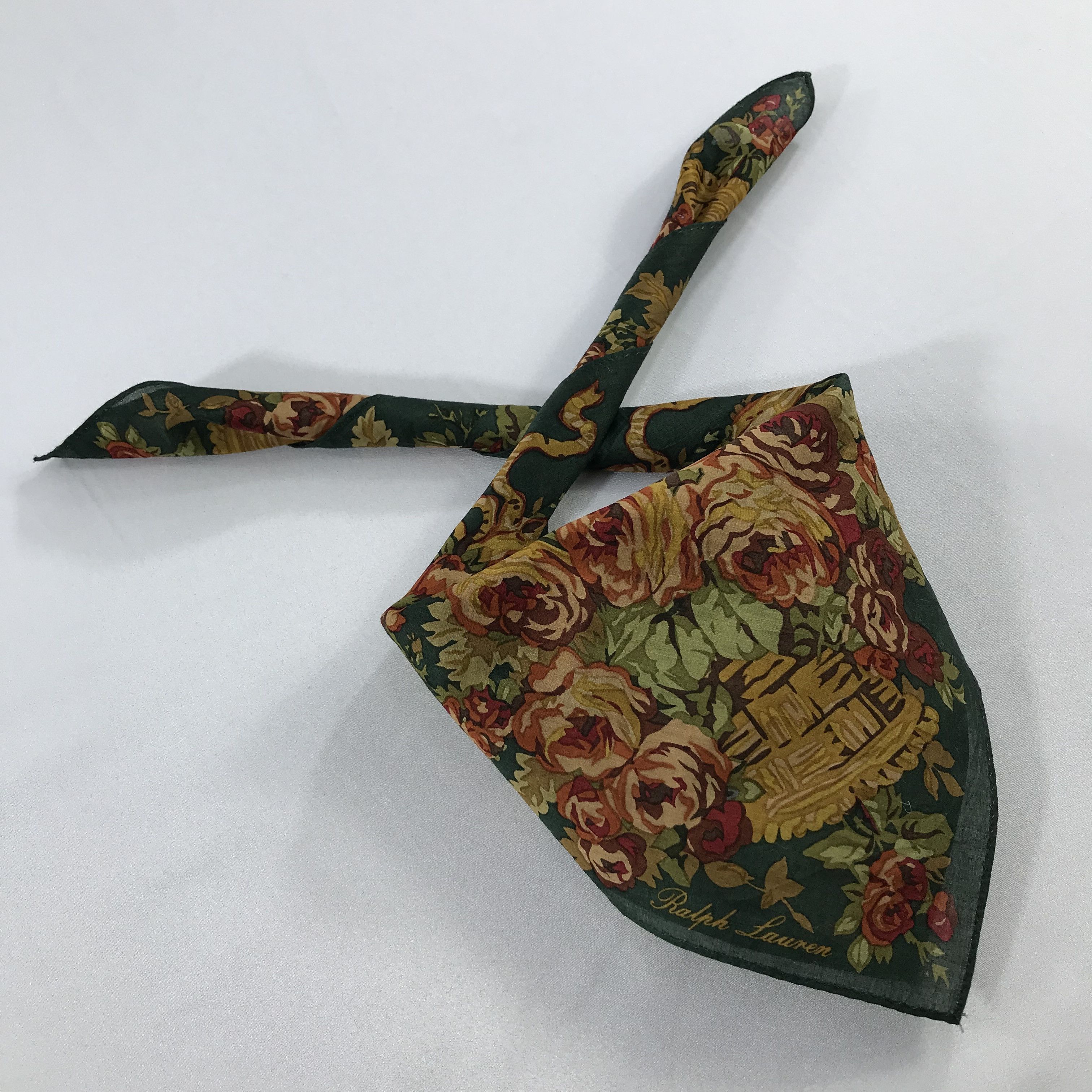 Ralph Lauren × Vintage Ralph Lauren Bandana / Handkerchief / Neckerchief - S2502 Size ONE SIZE - 4 Thumbnail