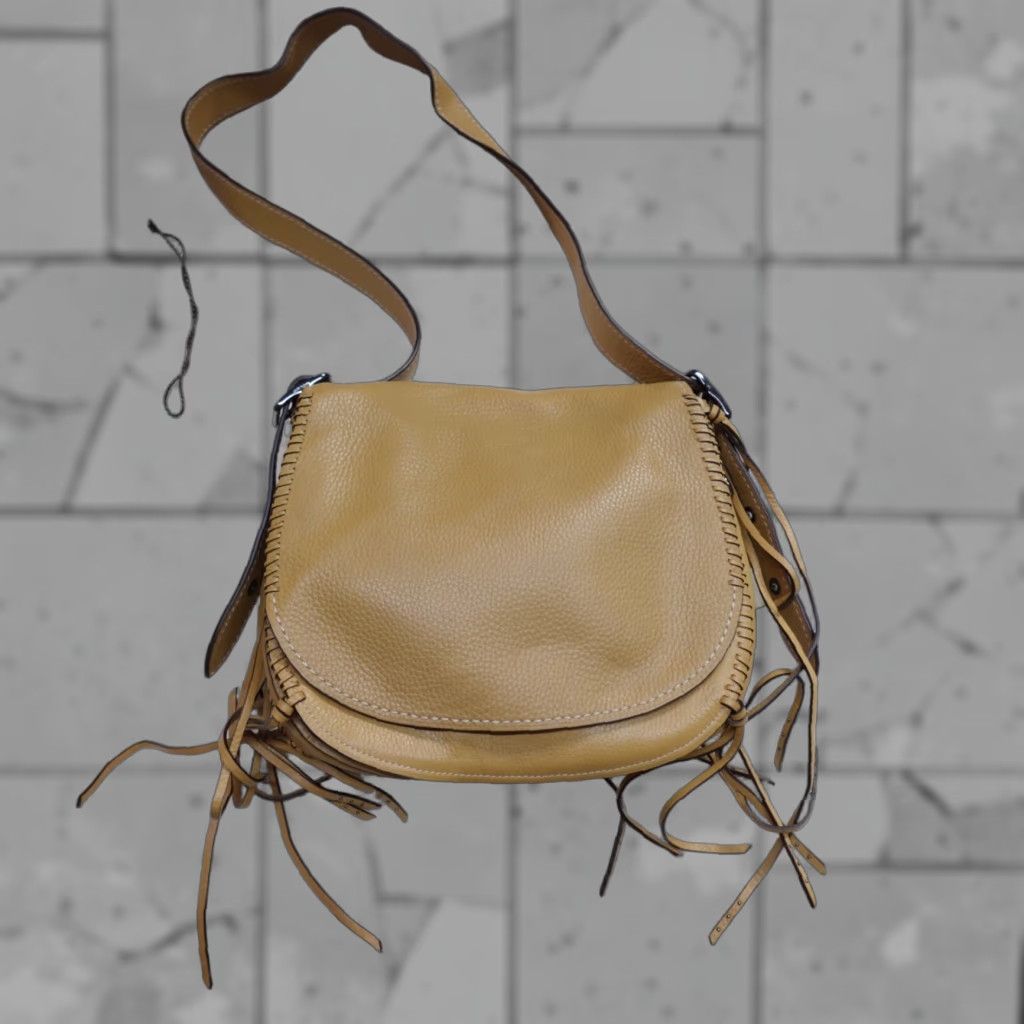 Coach VINTAGE Coach Bag Beige Shoulder Adjustable Strap Saddle Glove Tanned Satchel 20115 Women Medium Leather Strap Adjustable Size ONE SIZE - 1 Thumbnail