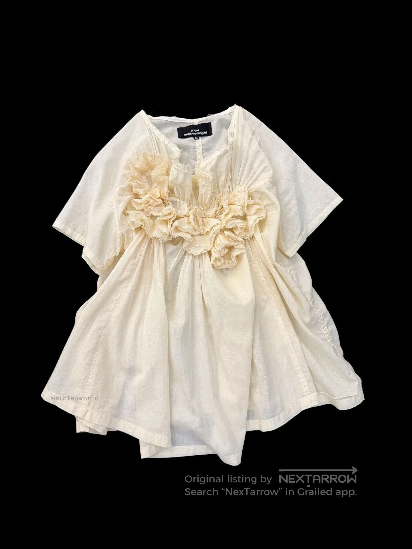 Comme des Garcons Comme des Garçons Pleated Cotton Top. Size M / US 6-8 / IT 42-44 - 1 Thumbnail