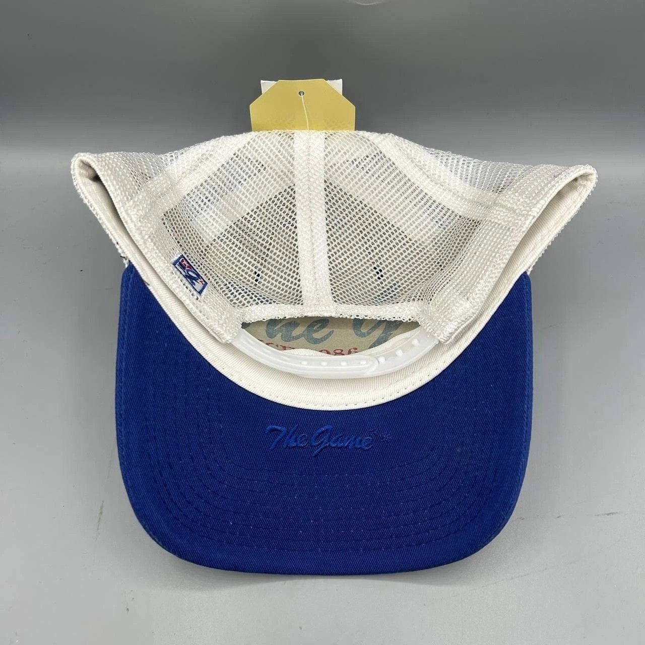 The Game Kansas Jayhawks NCAA Trucker Hat Men Blue White Snap Back Size ONE SIZE - 4 Thumbnail