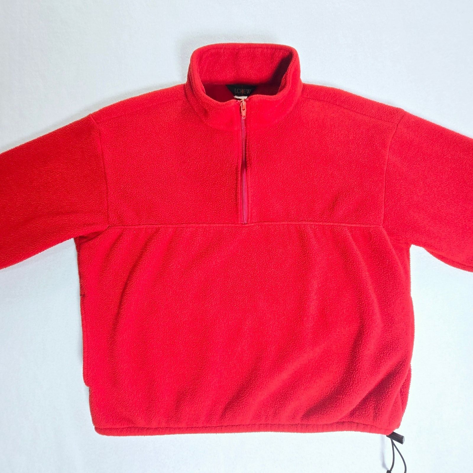 J.Crew J. Crew Fleece Jacket Womens Zip Pullover Red Vintage M Size M / US 6-8 / IT 42-44 - 2 Thumbnail