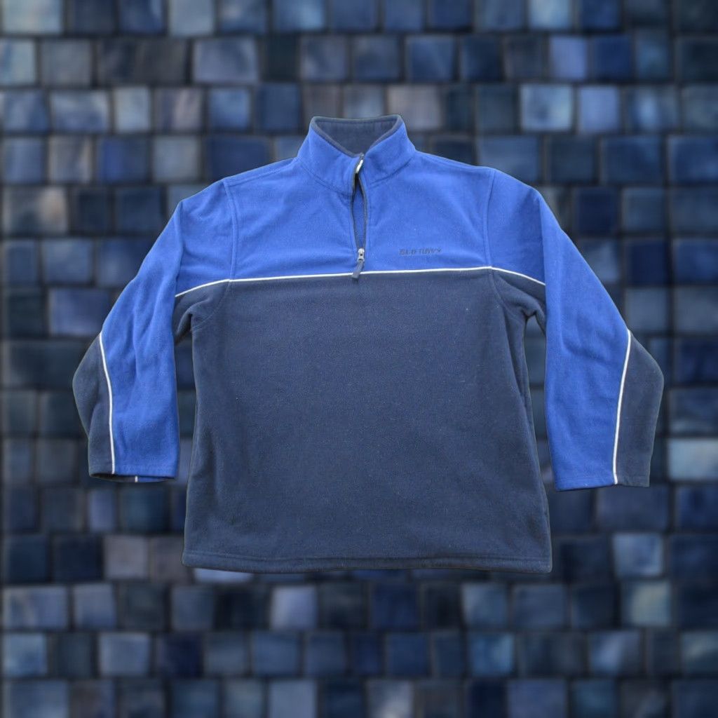 Old Navy VINTAGE Old Navy Mens Sweater 1/4 Zip Fleece Jacket L Blue Pullover Nightwear Casual 2 Tone Knit Zipper Mens Size US L / EU 52-54 / 3 - 1 Thumbnail