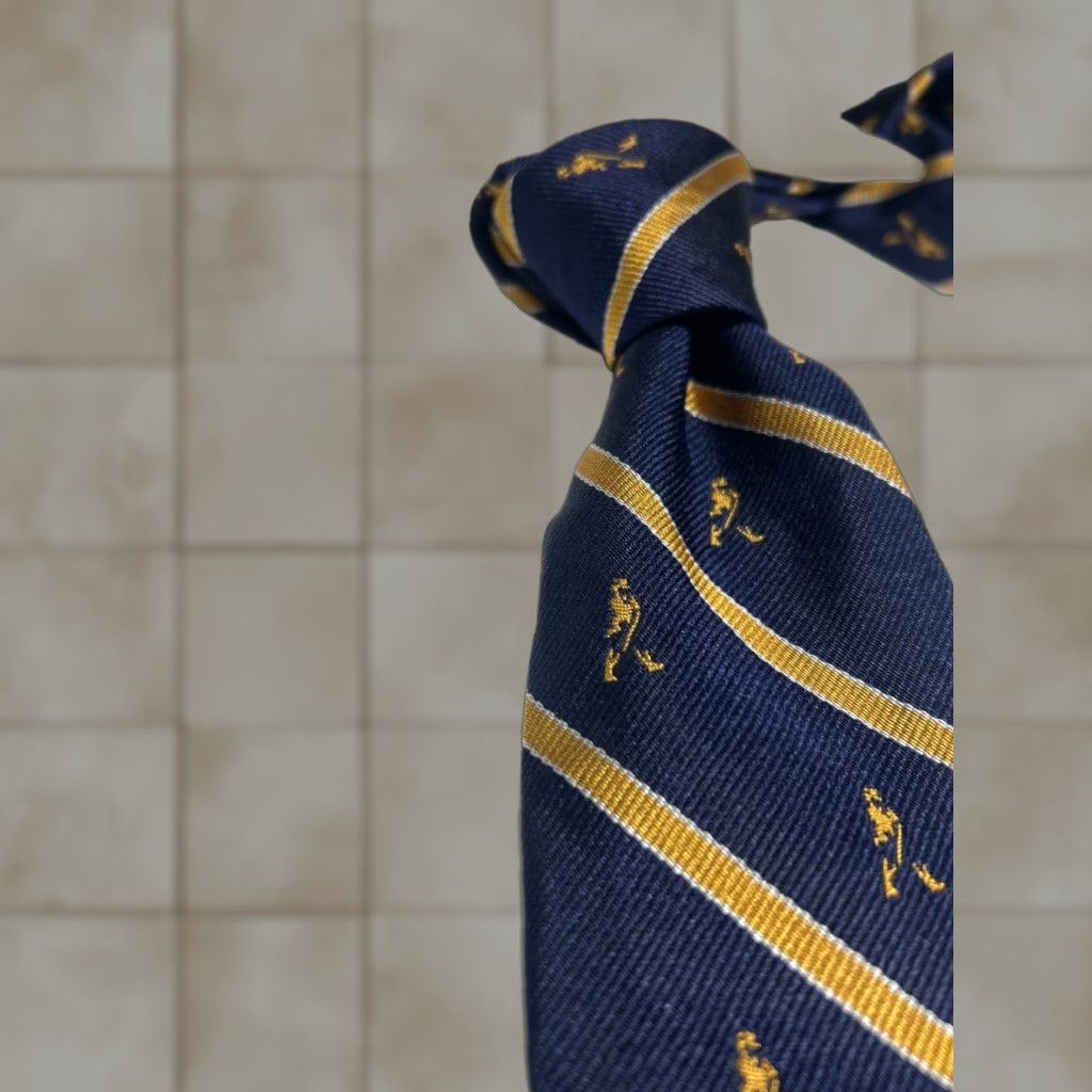 Brooks Brothers Brooks Brothers Tie Geometric Silk Blue Repp Stripe Cal Berkeley Golf Vintage: No Men's One Size 57"-60" Size ONE SIZE - 1 Thumbnail