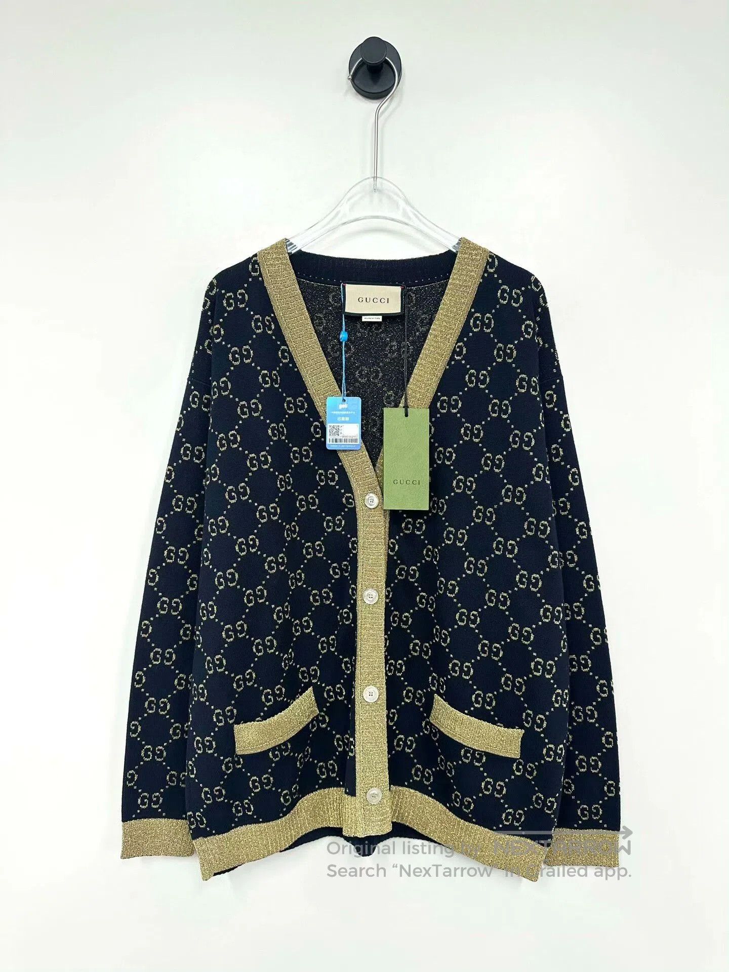 Gucci Gucci Black Gold Knit Cardigan M. Size M / US 6-8 / IT 42-44 - 1 Thumbnail