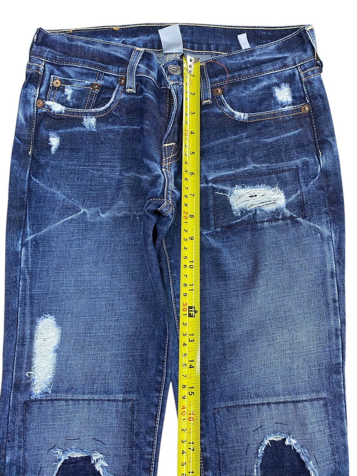 Lucky Brand Lucky Brand Ripped Patchwork Style Bootcut Jeans Size US 26 / EU 42 - 6 Thumbnail