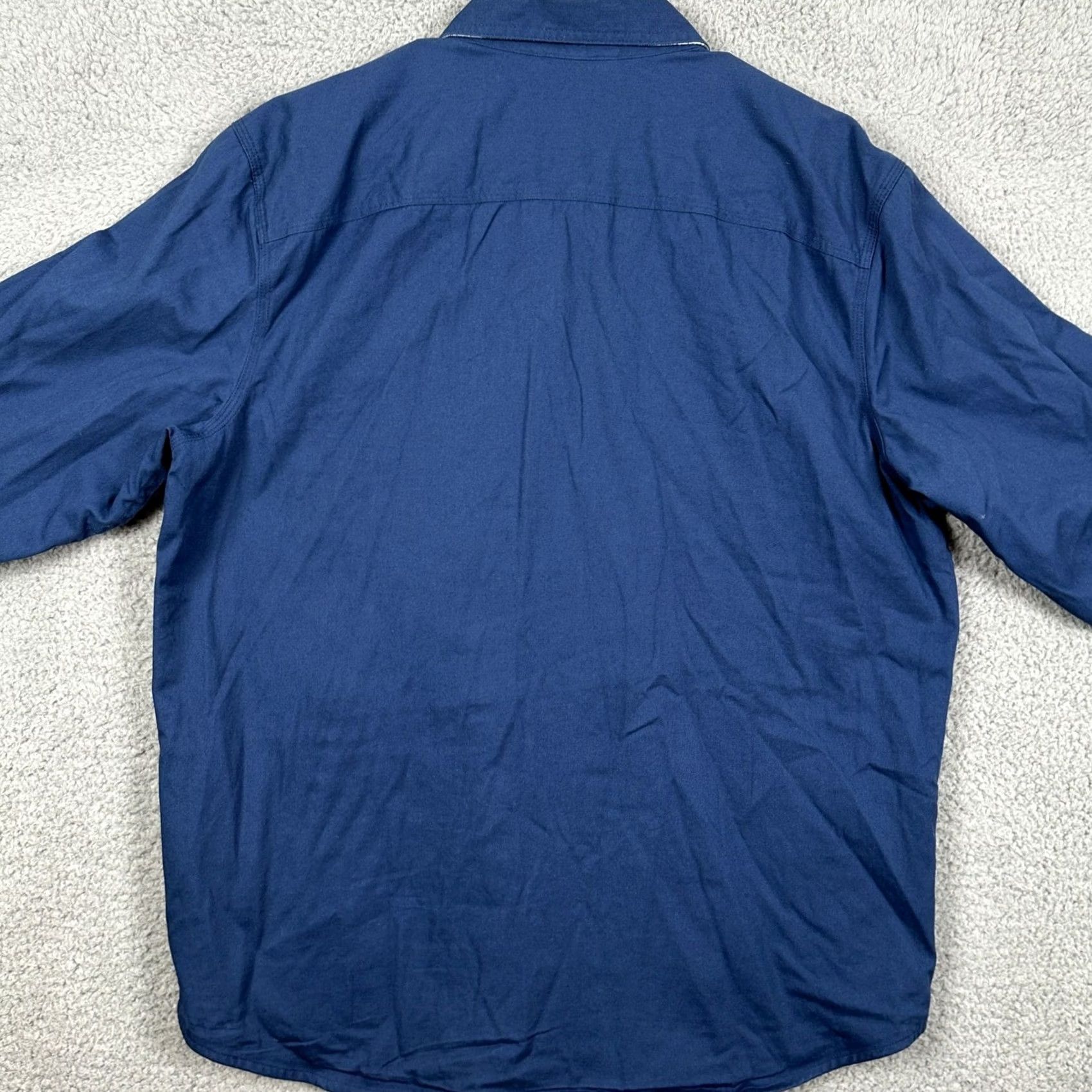 Vintage VINTAGE L.L. Bean Flannel Lined Shirt Shacket Men Large Blue Jacket Barncoat Long Sleeve Size US L / EU 52-54 / 3 - 3 Thumbnail