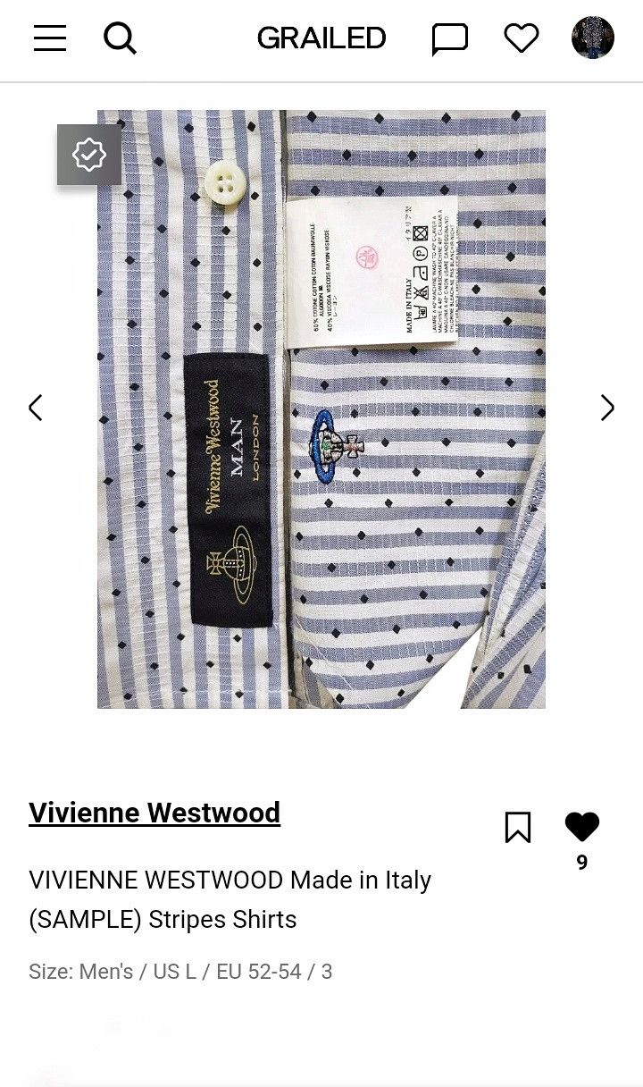 Vivienne Westwood VIVIENNE WESTWOOD Made in Italy (SAMPLE) Stripes Shirts Size US L / EU 52-54 / 3 - 22 Thumbnail