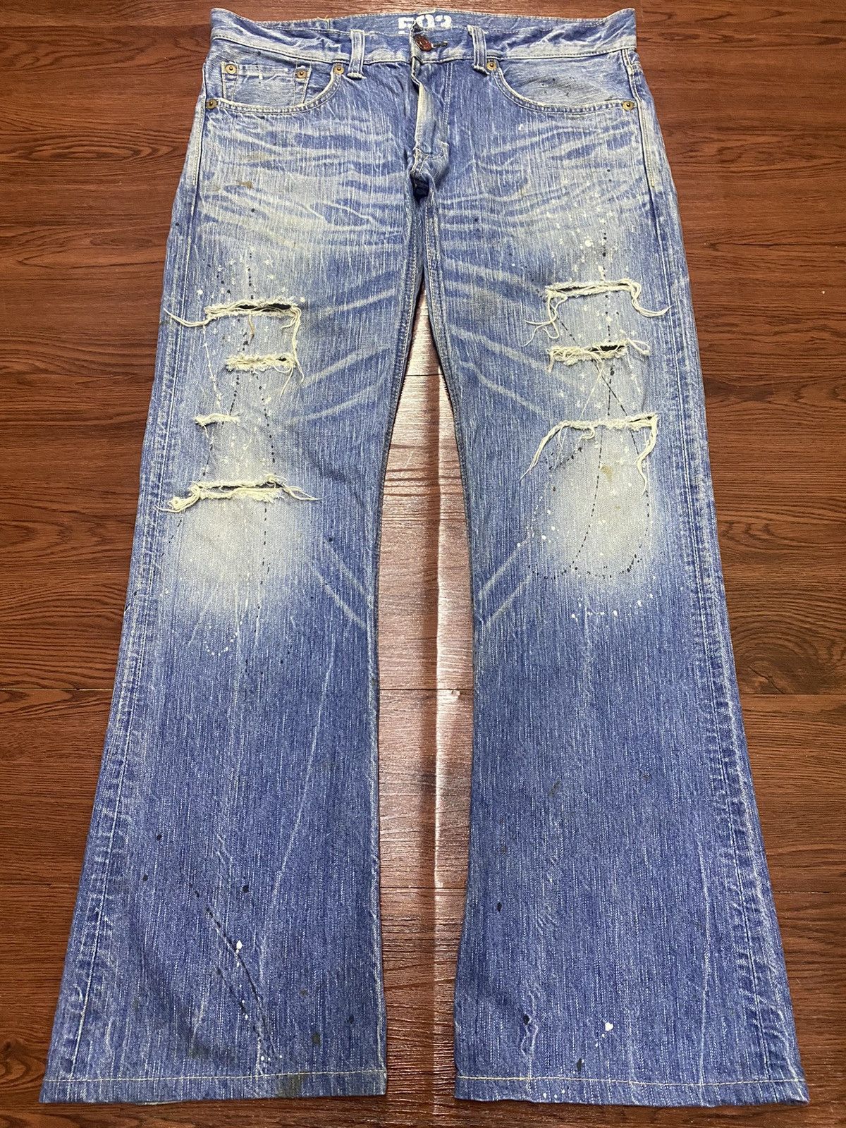 Vintage Japanese Brand Edwin Blue Trip Flare Jeans