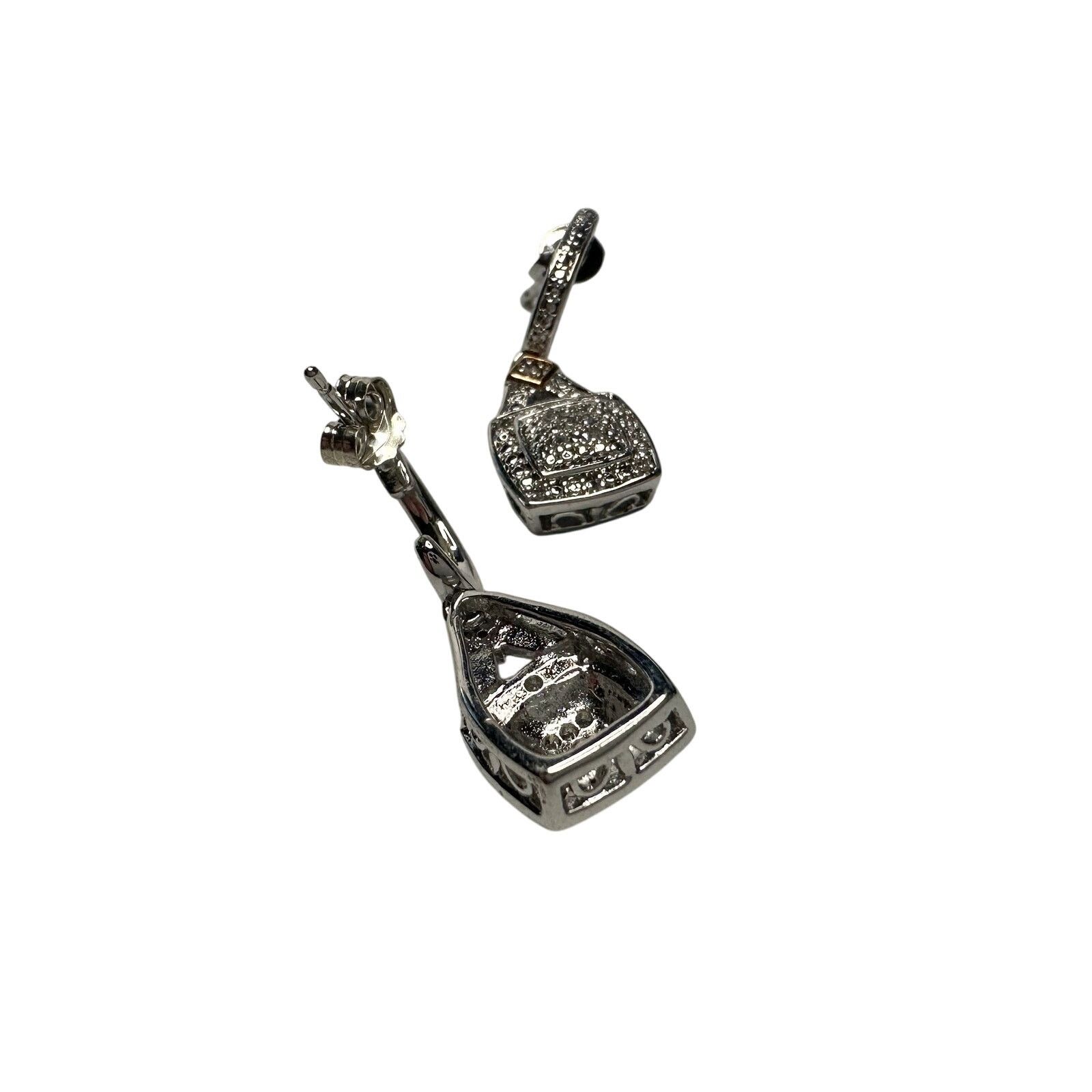 Other 1/4 Carat Diamond Cushion Cut Dangle Earrings Size ONE SIZE - 10 Thumbnail