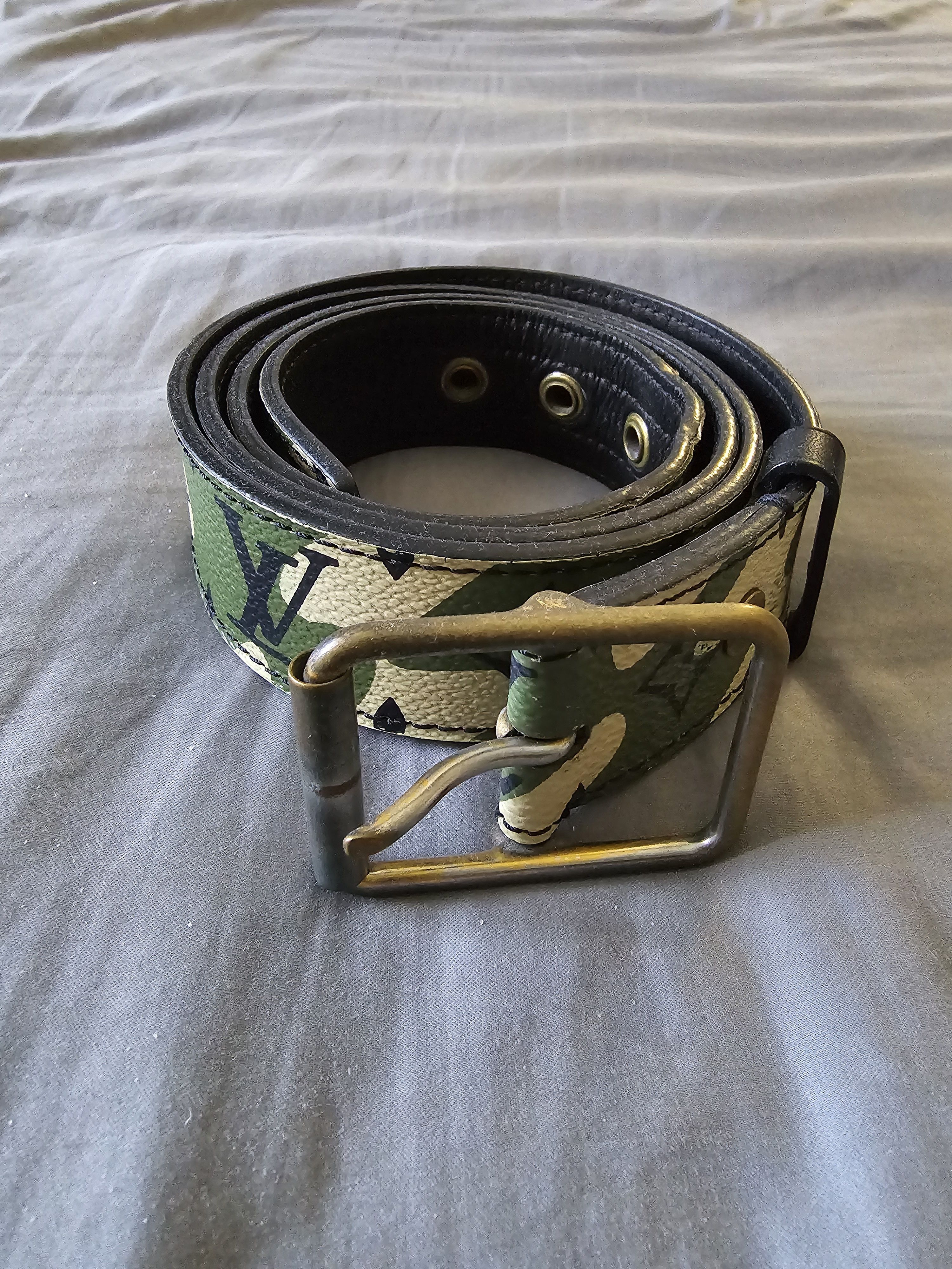 Louis Vuitton × Takashi Murakami Louis Vuitton Takashi Murakami Camouflage belt 100 Size 36 - 10 Thumbnail