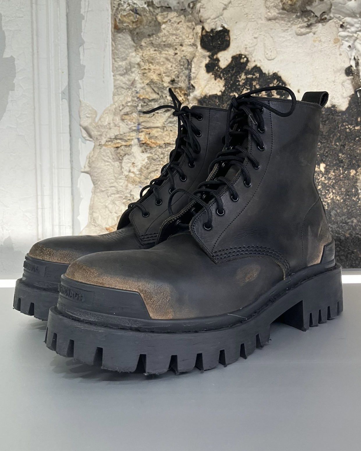 Pre-owned Balenciaga Burn Strike Boots In Black