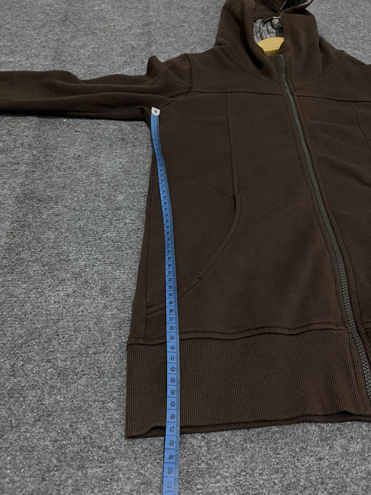 20471120 ANDEW Zip-Up Hoodie Dark Brown Maze Print Hood Lining Size US M / EU 48-50 / 2 - 14 Thumbnail