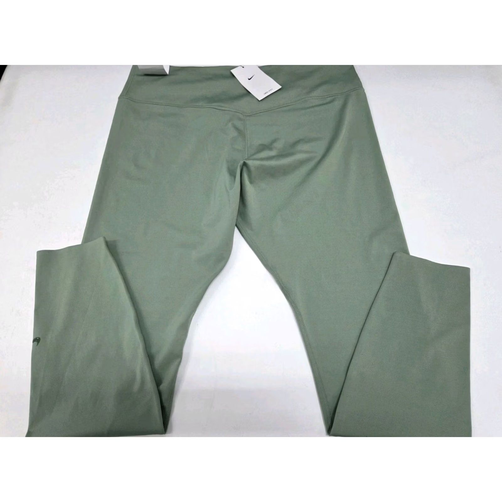Nike Nike One Luxe Womens Tight Fit Mid Rise Training Leggings Lt Green 2XL Size 40" / US 18 - 2 Thumbnail