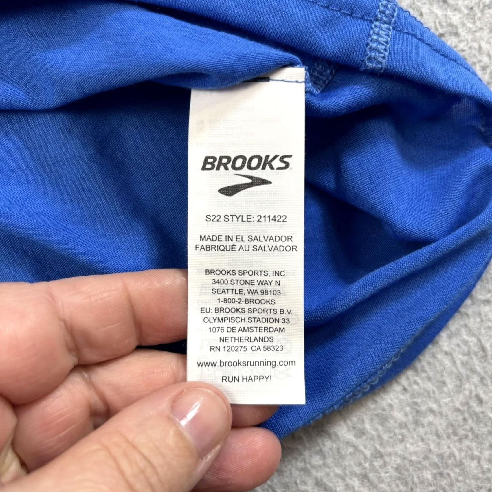 Brooks Brooks Distance Shirt Woman M Graphic Short Sleeve Blue Respect Her Run Gym Hike Size M / US 6-8 / IT 42-44 - 5 Thumbnail