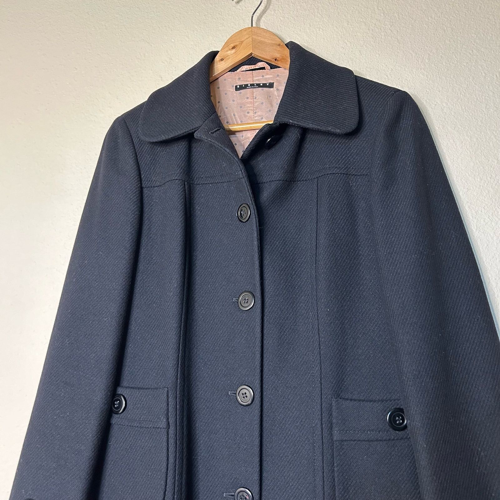 Sisley Sisley Coat Made in Italy Wool Blend Trench Lined Sz 42/US 6 Size M / US 6-8 / IT 42-44 - 2 Thumbnail