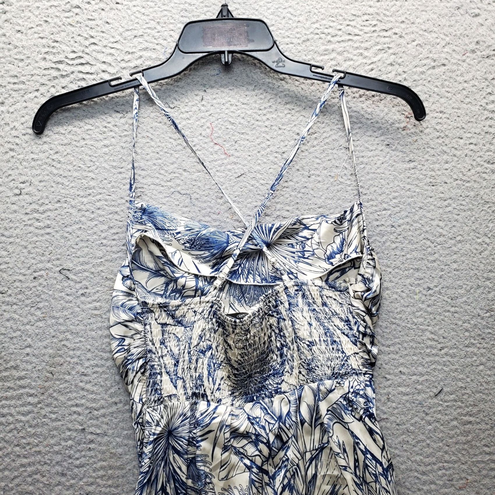 Cider Cider Maxi Dress Womens Size S Blue White Floral Smocked Back Zip Sleeveless 90s? (Note: This output is not valid.) Size S / US 4 / IT 40 - 4 Thumbnail