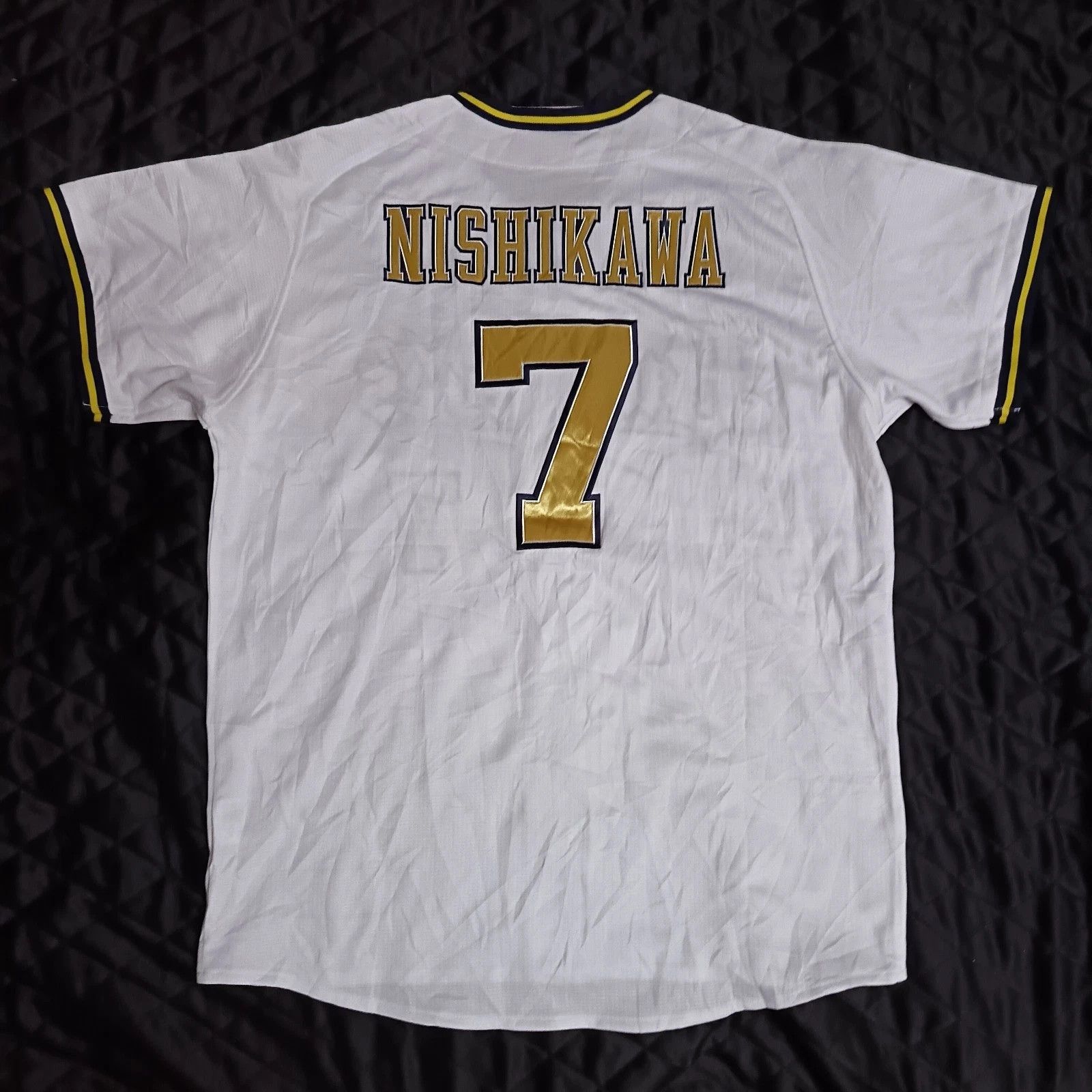 MLB Orix Buffaloes Ryoma Nishikawa NPB Japanese Baseball Jersey Size US L / EU 52-54 / 3 - 5 Thumbnail