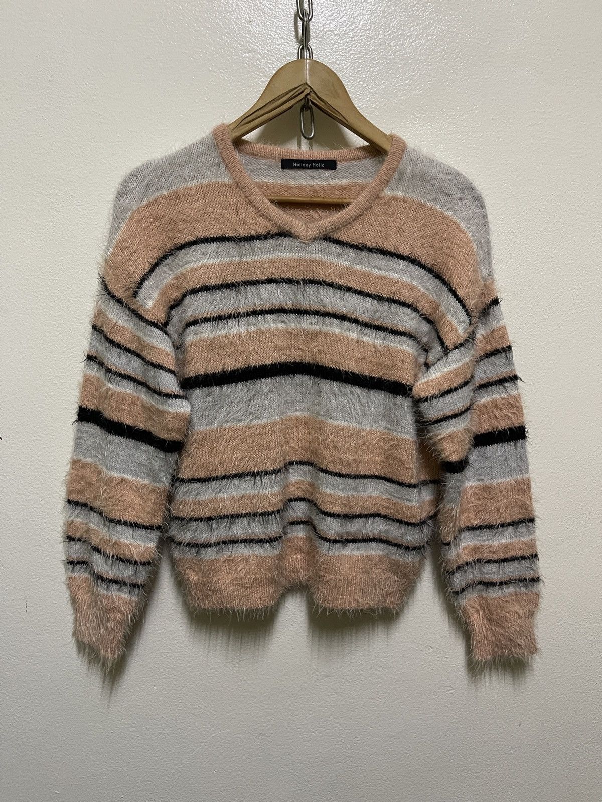 Japanese Brand Holiday Holic Striped Jumper Knitwear Size M / US 6-8 / IT 42-44 - 1 Thumbnail