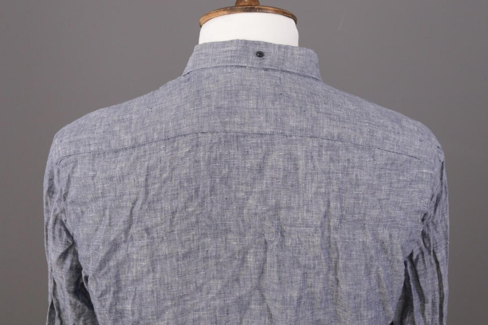 Barbour Beacon Brand Barbour Gray Slim Fit Linen Casual Shirt Size L Size US L / EU 52-54 / 3 - 8 Thumbnail