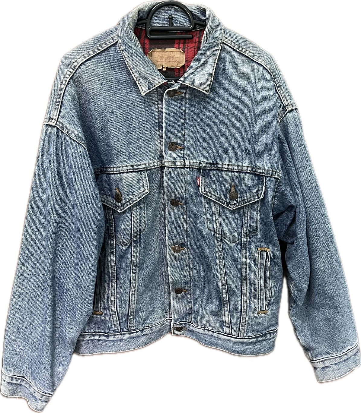 Vintage Levi's 80s Denim Trucker Jacket 70417 Flannel Lined
